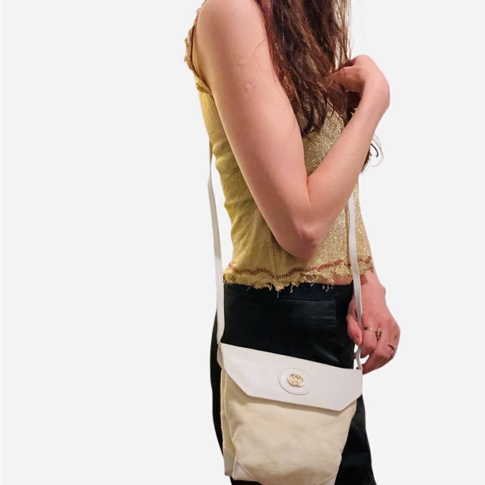 Elegant White mini Crossbody Bag